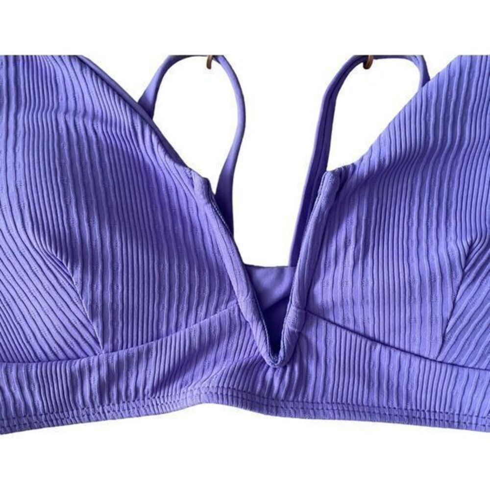 L Space Siren Bikini Top D Cup Gina Bitsy Bikini Bottom Large Amethyst Purple - Picture 3 of 9